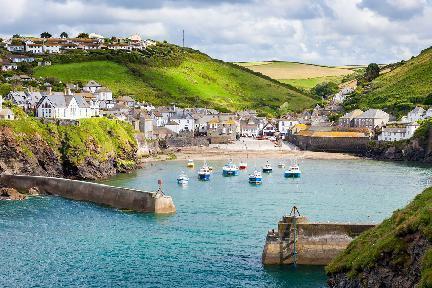 Cornualles, preciosa vista de Port Isaac. Reino Unido