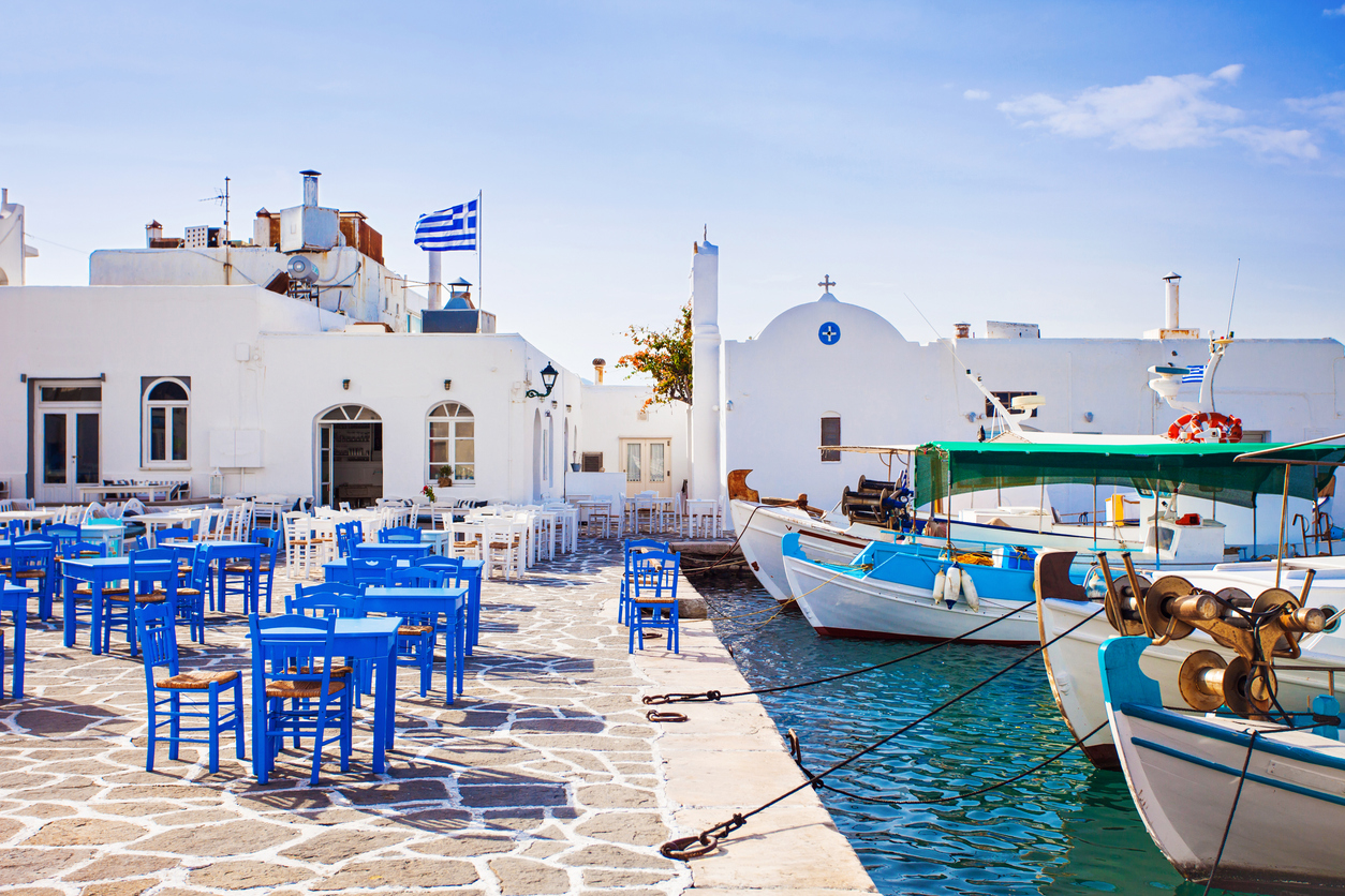 Naousa en la isla de Paros, Grecia