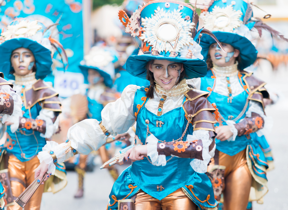 Desfile de carnaval por las calles de Badajoz, Extremadura
